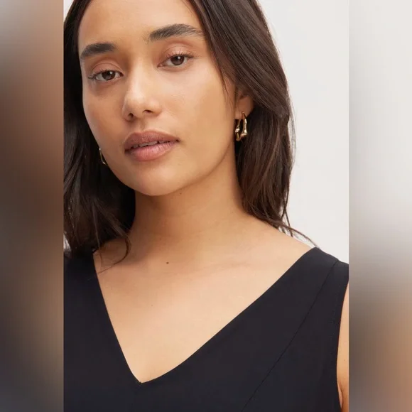 EVERLANE The Triacetate Belted Jumpsuit Black Sz 6 NWT - Picture 6 of 15